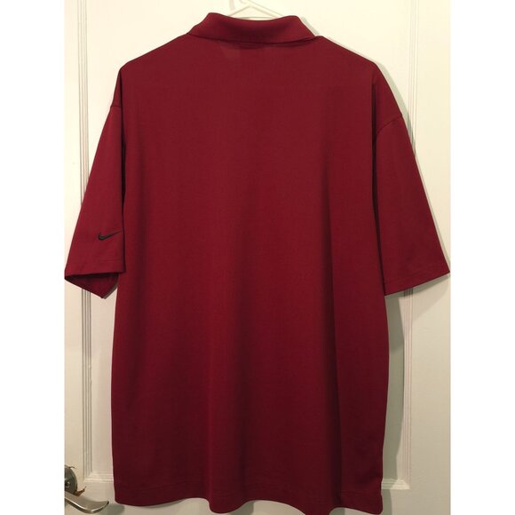 Nike Golf Men's Golf Shirt Burgundy Short Sleeve Large Size - Picture 6 of 7